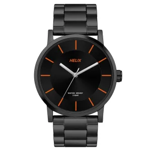 Helix By Timex Black Round Analog Stainless Steel Watch Men -TW035HG10