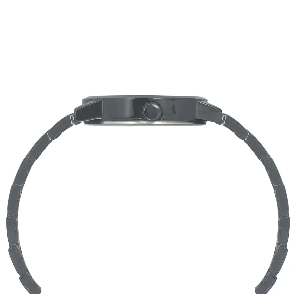 Helix By Timex Black Round Analog Stainless Steel Watch Men -TW035HG10