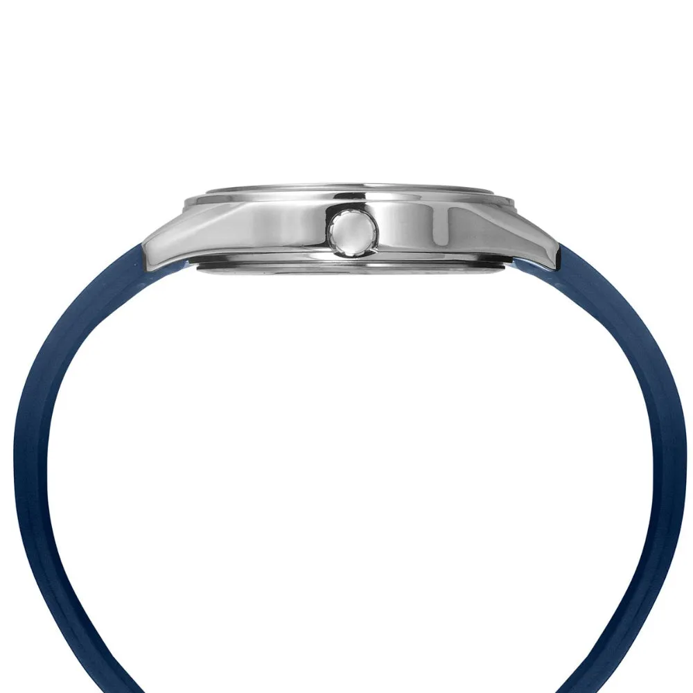Helix By Timex Blue Round Analog Silicone Watch Men -TW031HG19