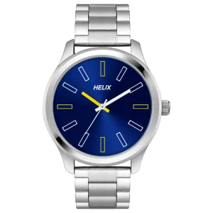 Helix By Timex Blue Round Analog Stainless Steel Watch Men -TW043HG04