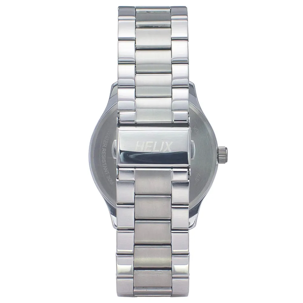 Helix By Timex Blue Round Analog Stainless Steel Watch Men -TW043HG04