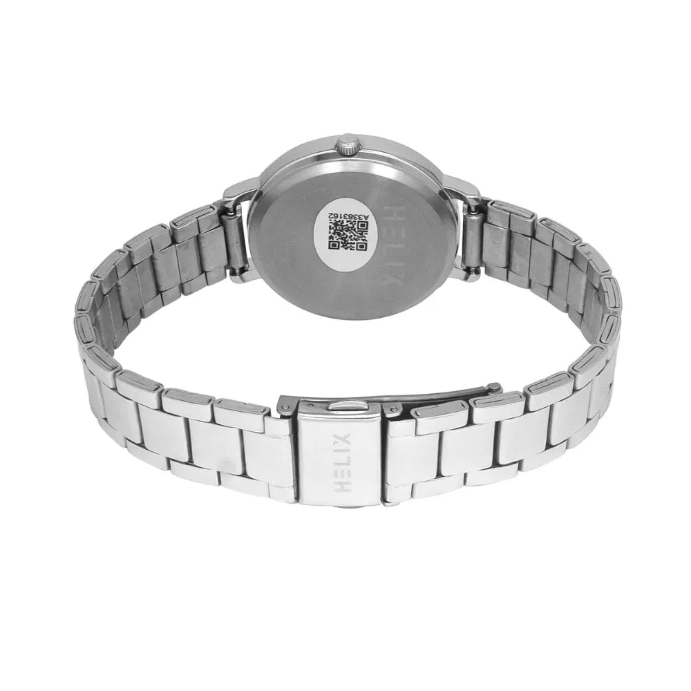 Helix By Timex Burgundy Round Analog Stainless Steel Watch Women -TW056HL04