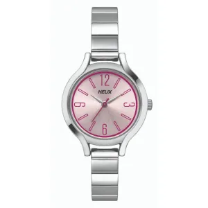 Helix By Timex Pink Round Analog Stainless Steel Watch Women -TW027HL17