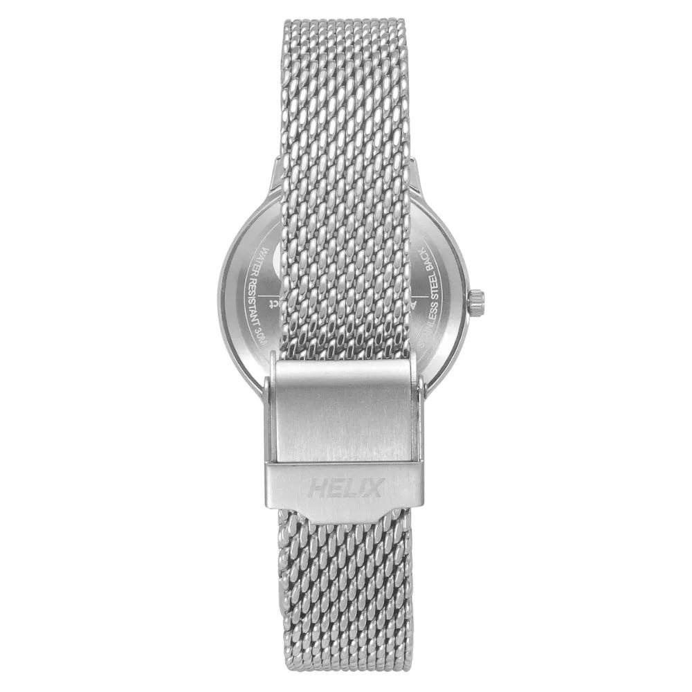 Helix By Timex Purple Round Analog Stainless Steel Watch Women -TW022HL21