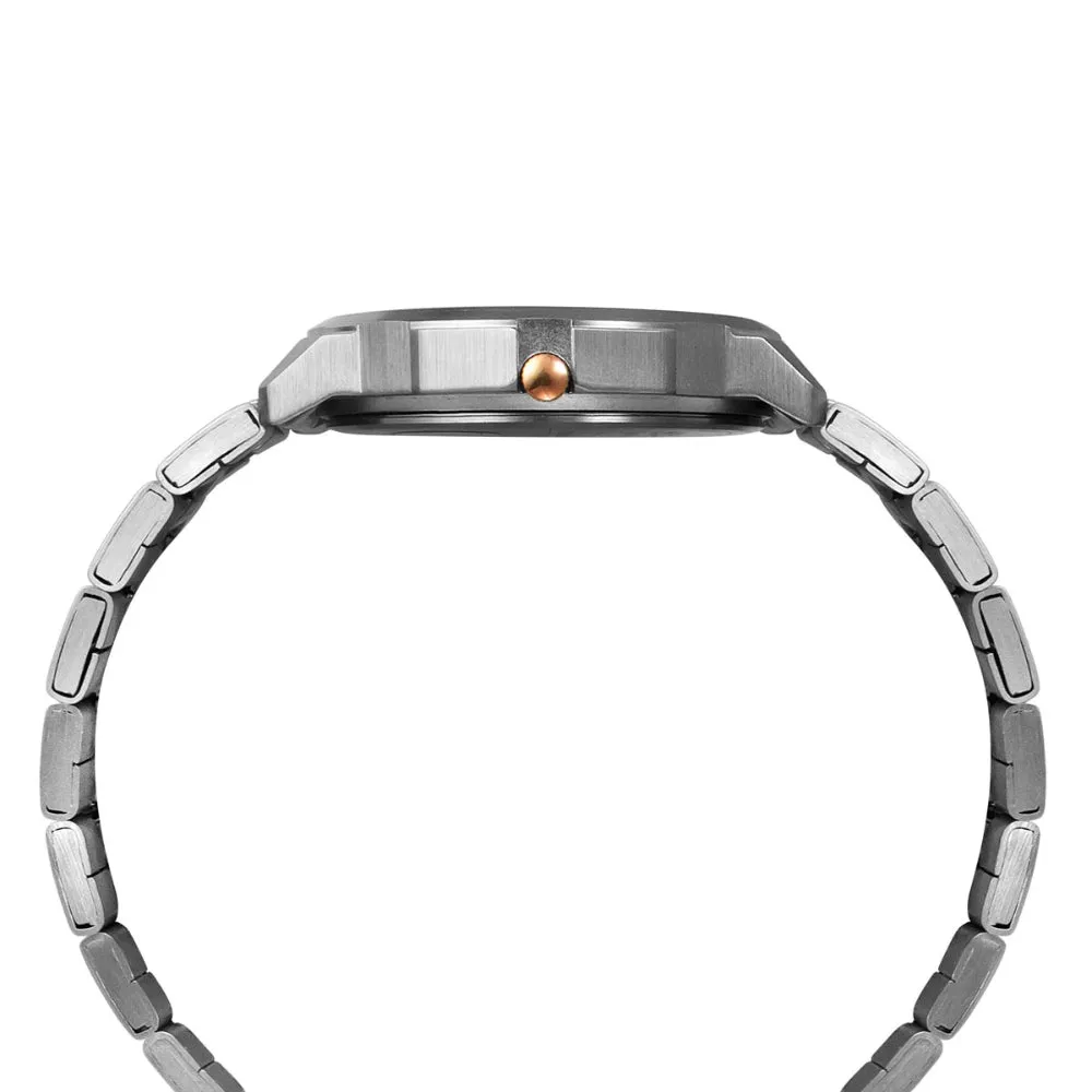 Helix By Timex Silver Round Analog Stainless Steel Watch Men -TW027HG35