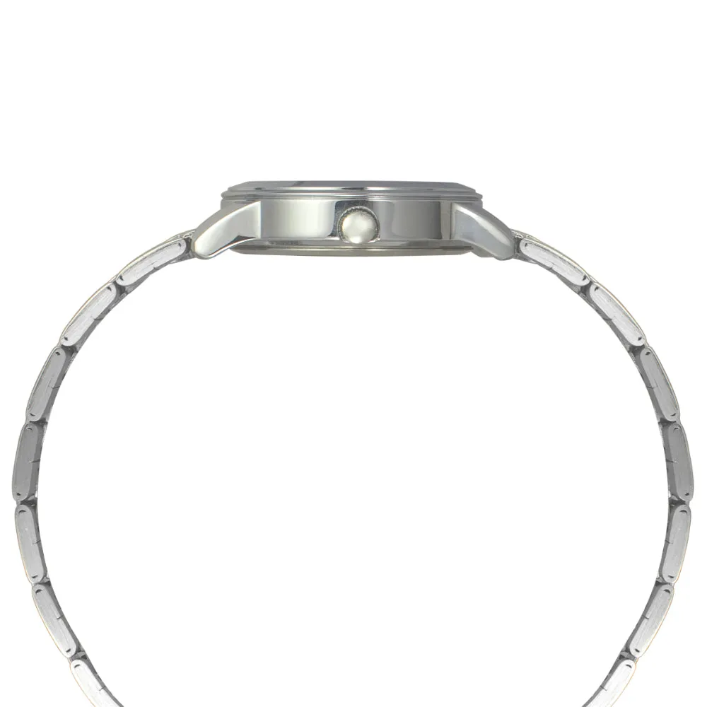 Helix By Timex Silver Round Analog Stainless Steel Watch Women -TW052HL02