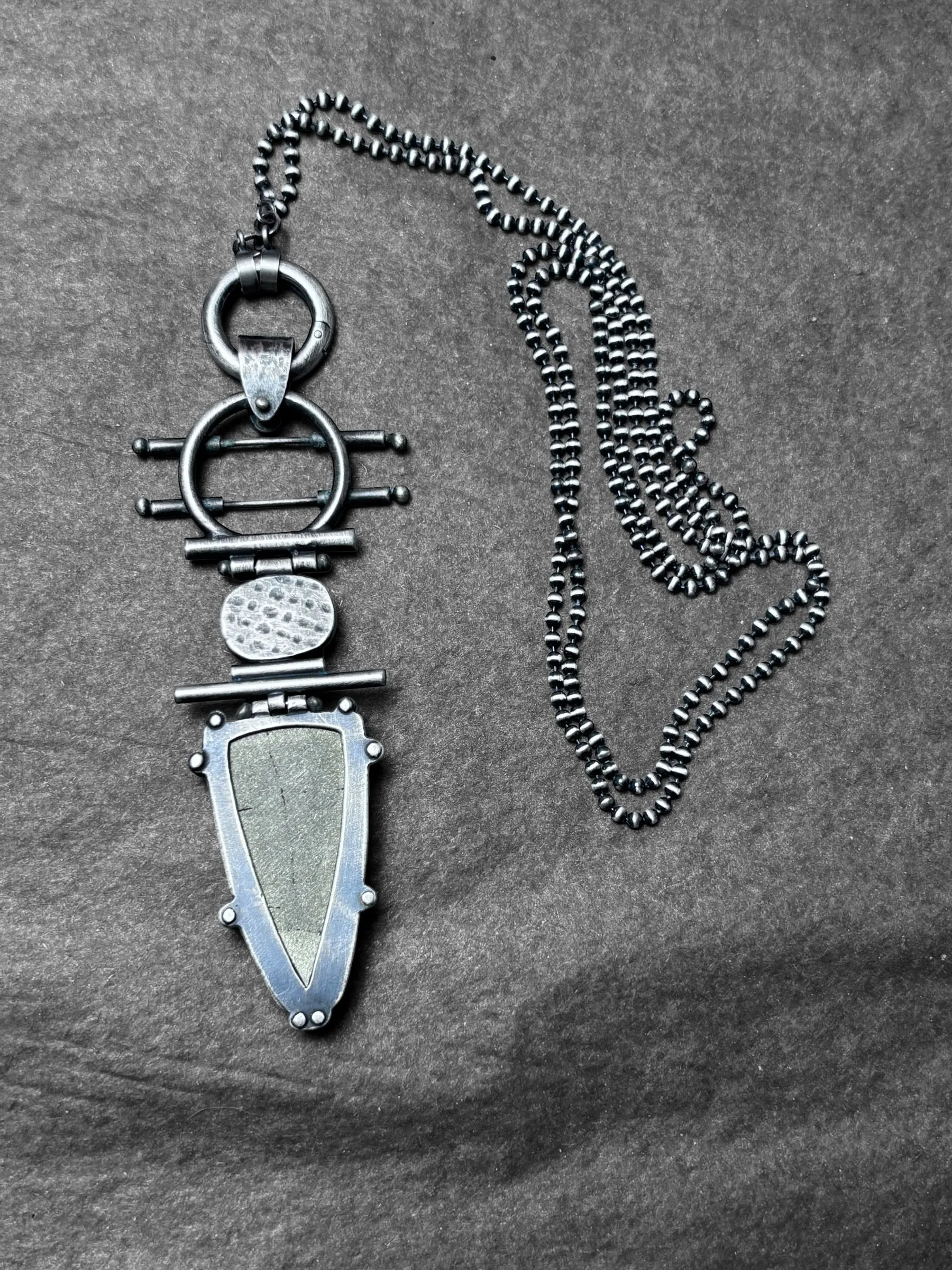 Hinged Pyrite Pendant