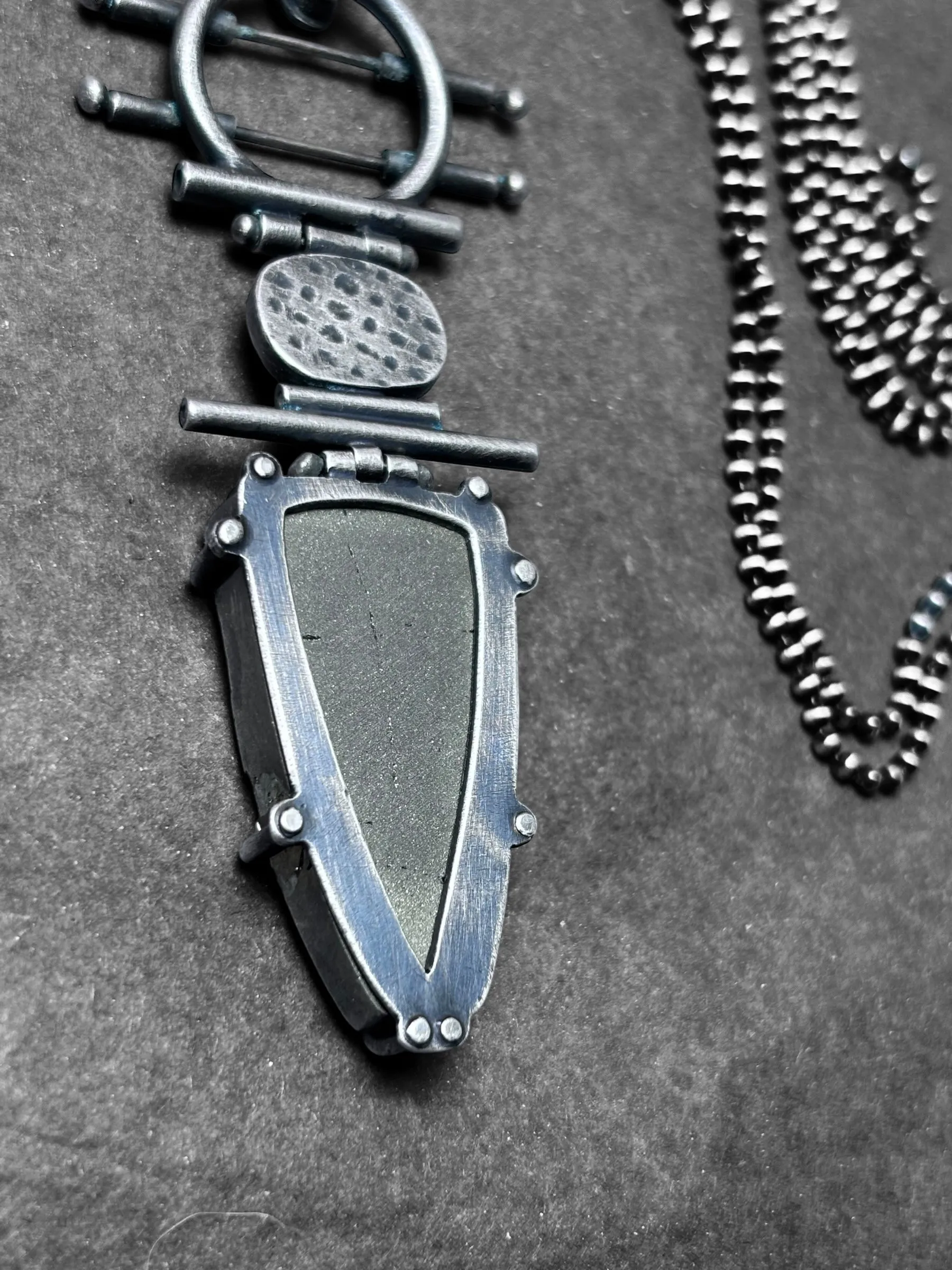 Hinged Pyrite Pendant