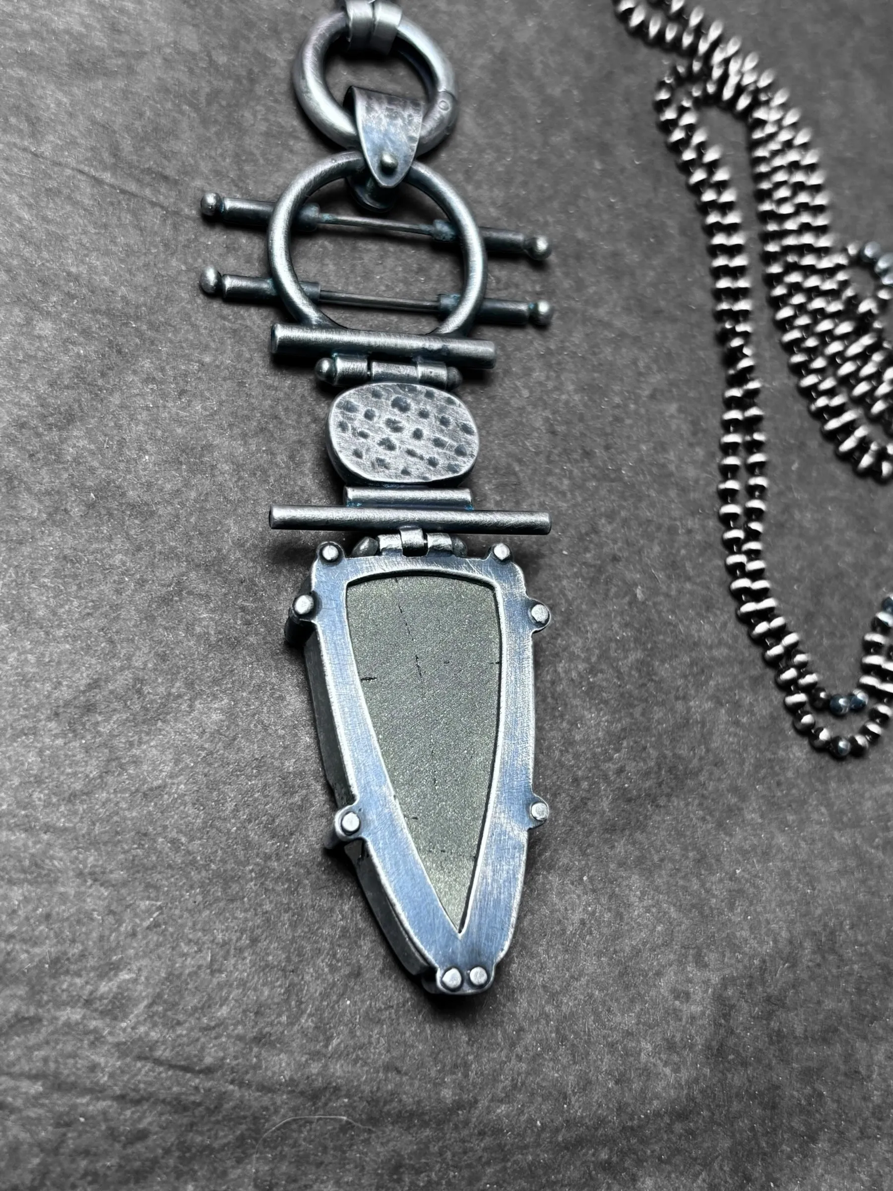Hinged Pyrite Pendant