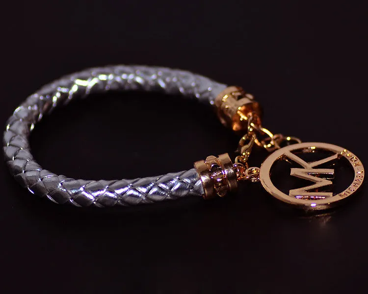 Hot Sale High Quality Leather Rope Alloy Bracelet Bangle For Women Men