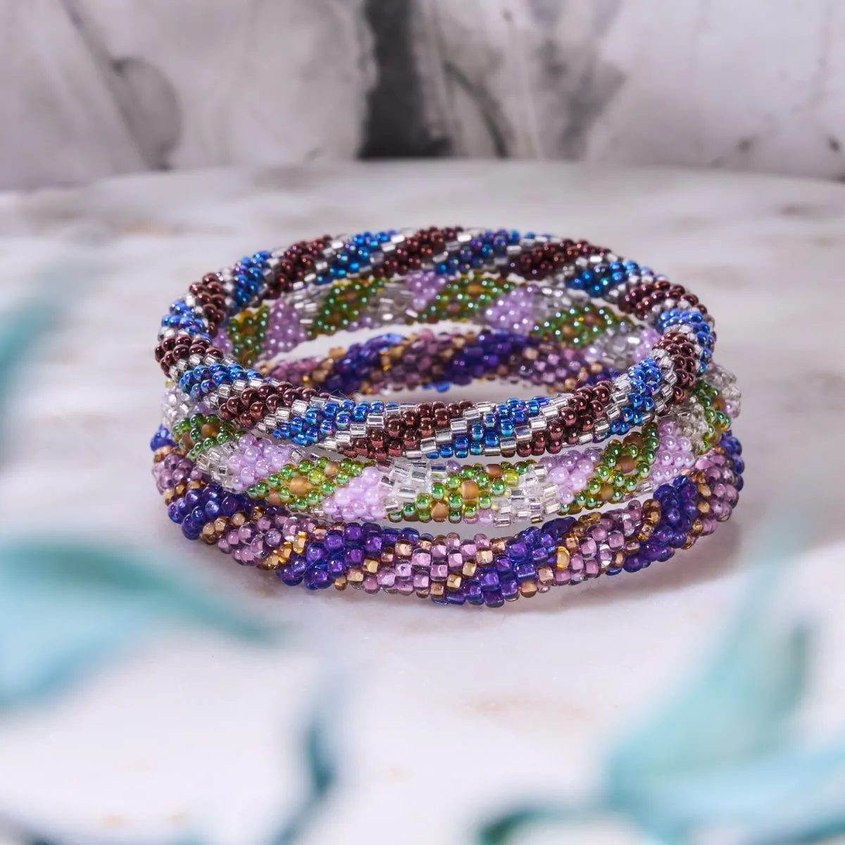 Icey Dreams | Himalayan Glass Bead Bracelet