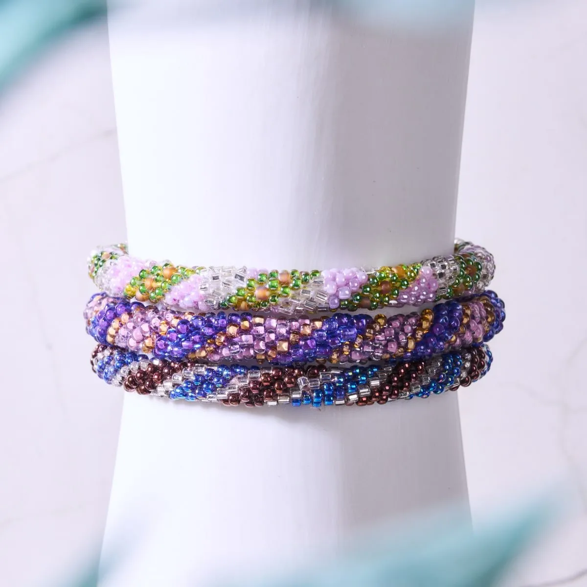 Icey Dreams | Himalayan Glass Bead Bracelet