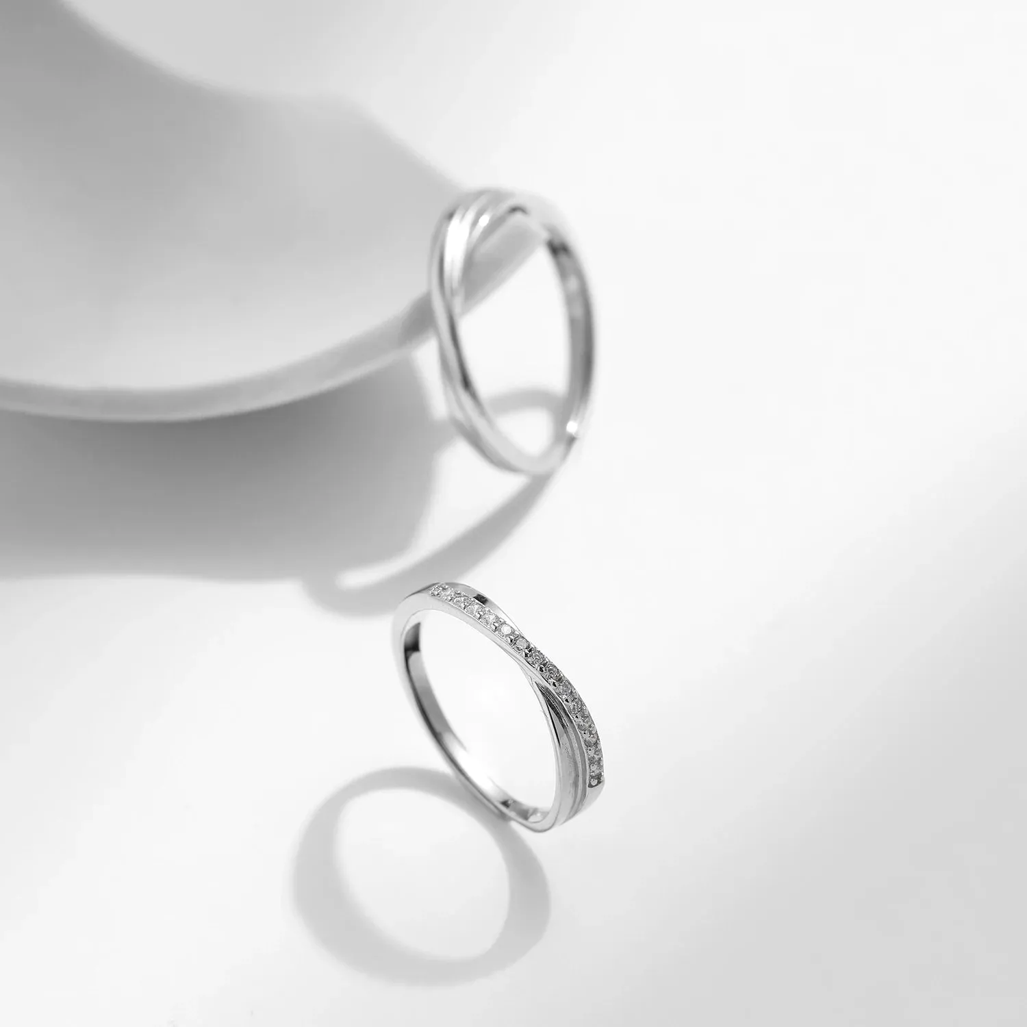 Intertwined Love Adjustable Couples Rings