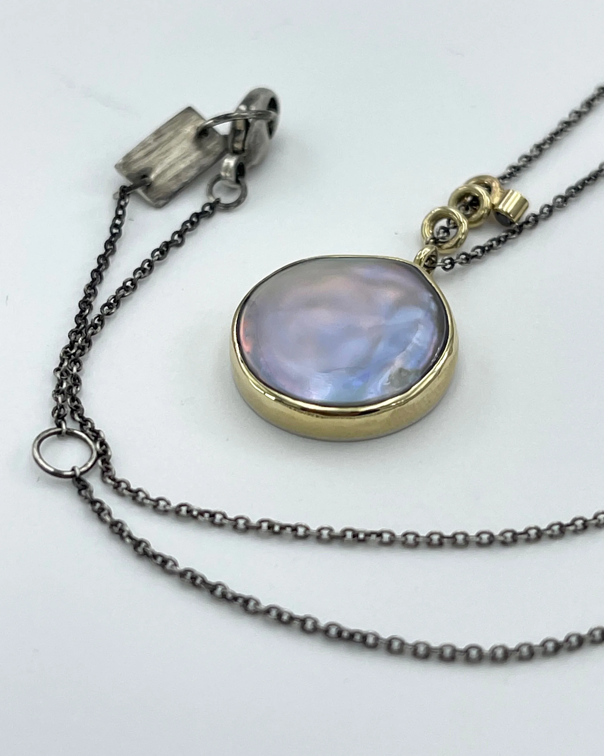 Jamie Joseph Grey Pearl Necklace