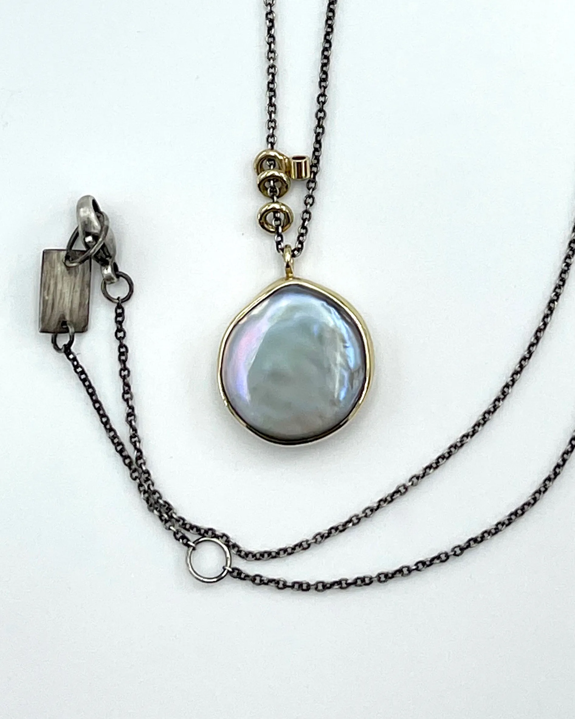 Jamie Joseph Grey Pearl Necklace