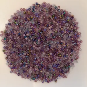 Japanese Seed Beads Size 11 Lilac Mix 7.5gm