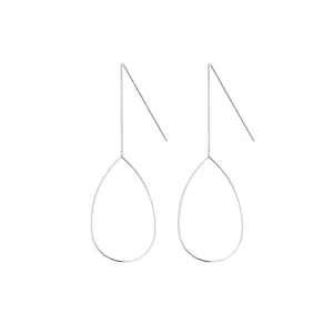 JUULRY Large Droplet Earrings Silver