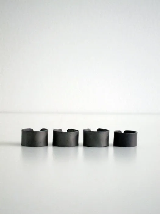 Kat Seale Set of 4 Rings, Steel