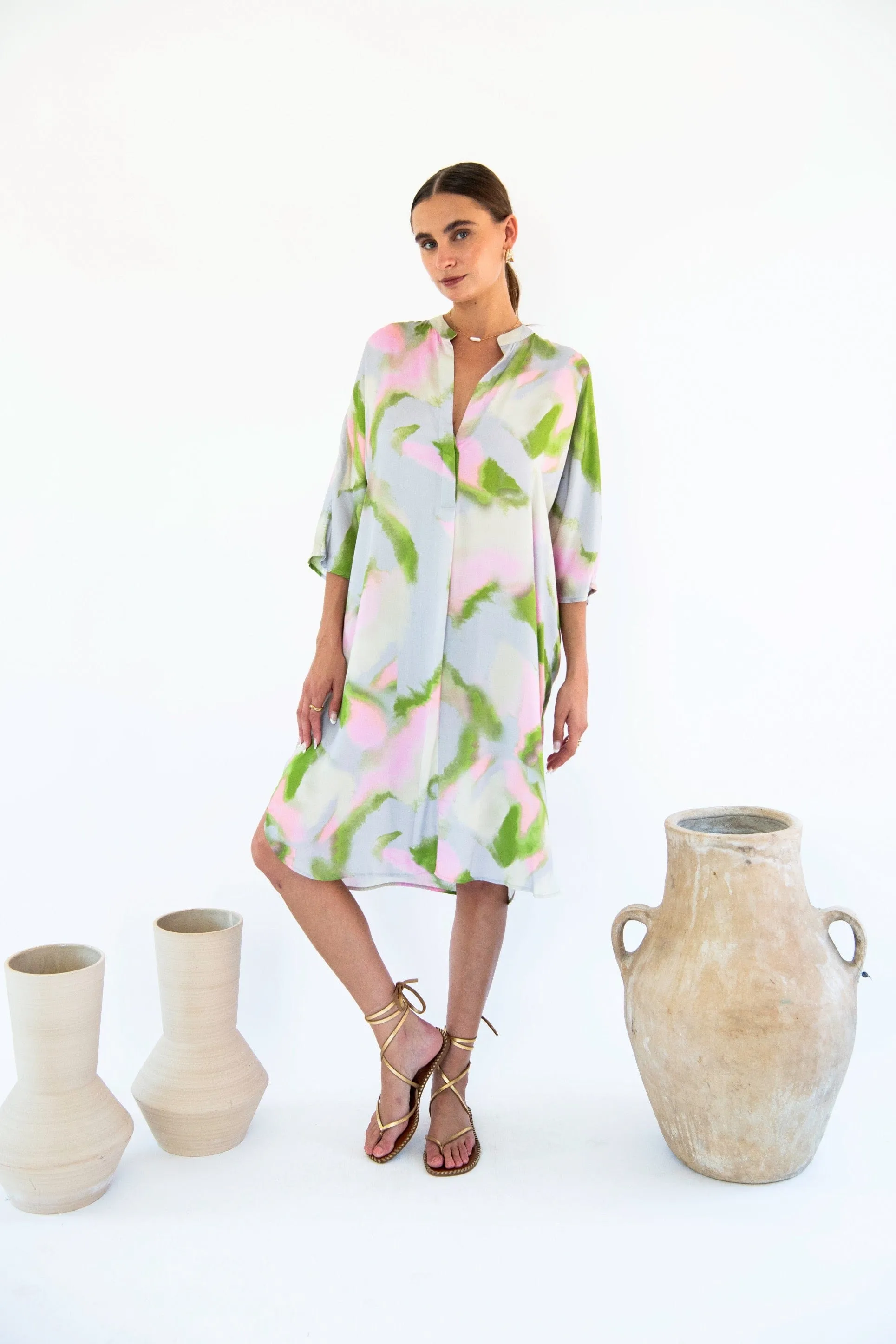 Kerala Satin TENCEL™ Dress | Dreamy Print