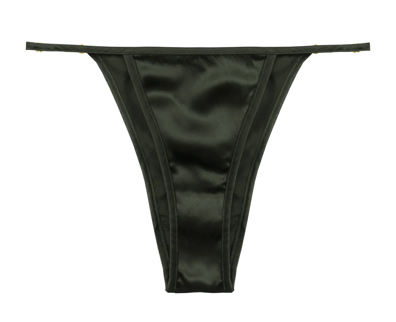 KERI BRA TOP AND ELLE PANTY: GREEN ORGANIC SILK SET