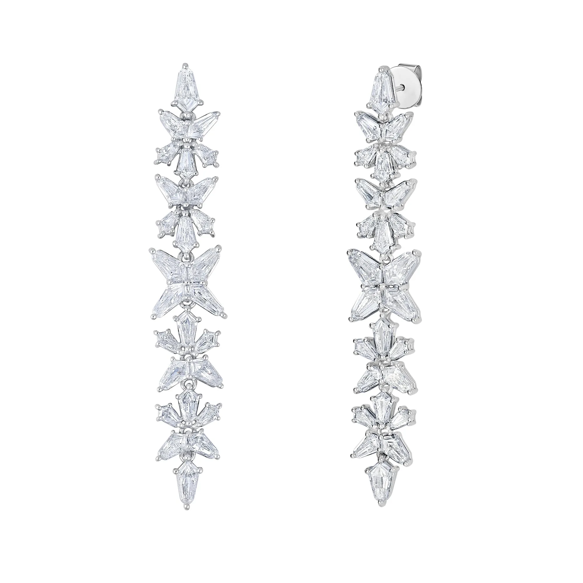 Kite Devi Diamond Linear Drop Earrings