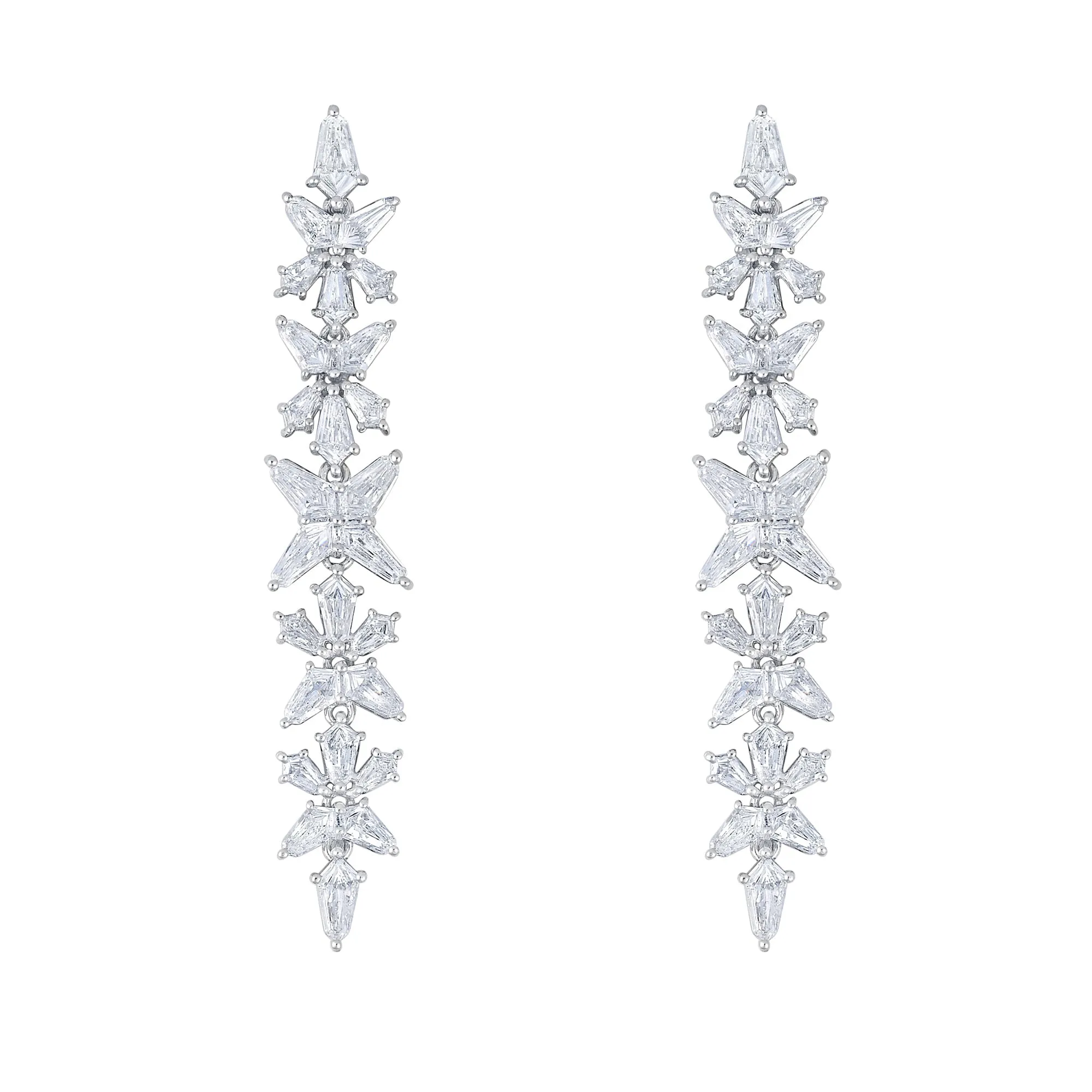 Kite Devi Diamond Linear Drop Earrings
