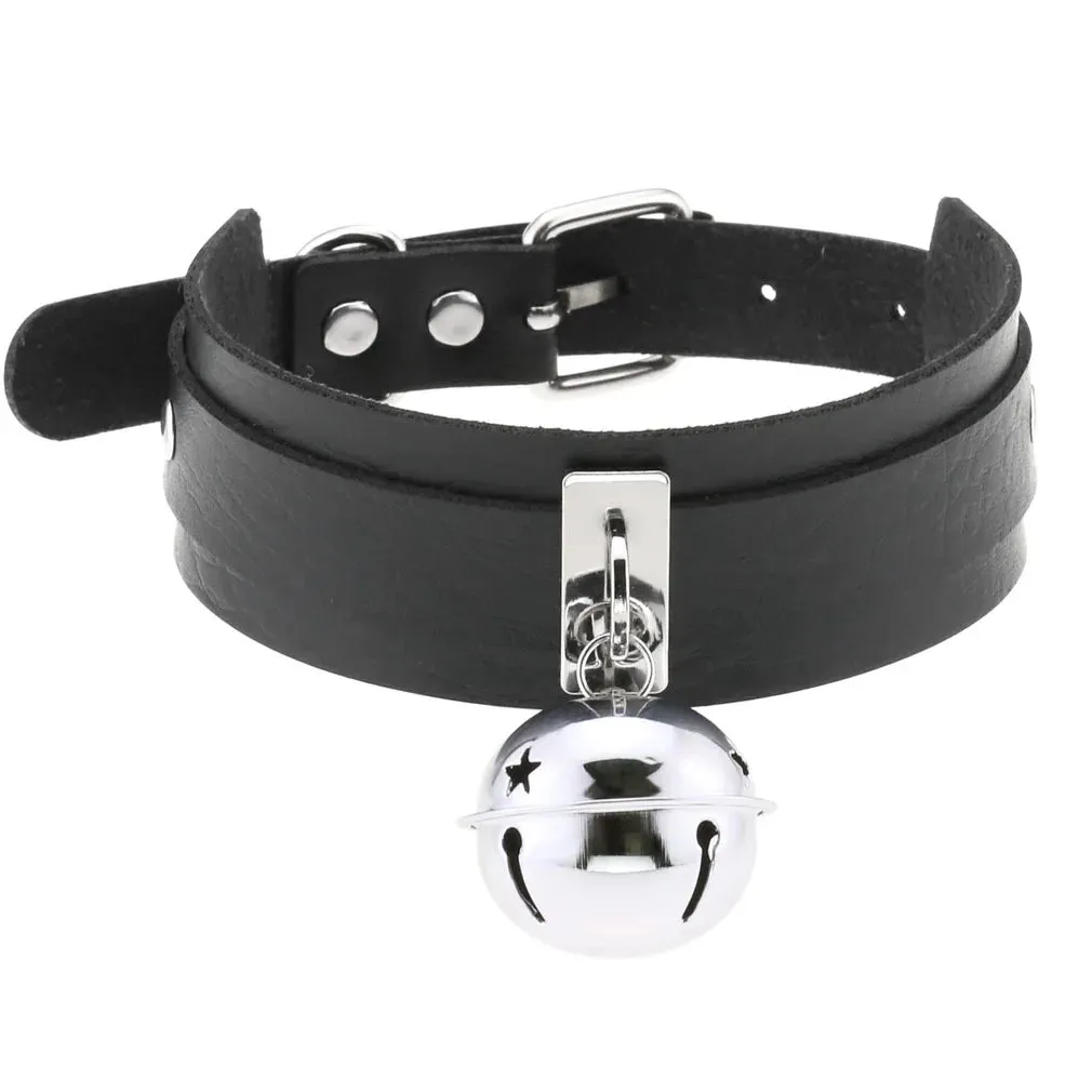 KMVEXO Leather Spiked Choker Collar Women Men Rivets Studded Chocker Chunky Necklace Goth Jewelry Metal Gothic Emo Accessories