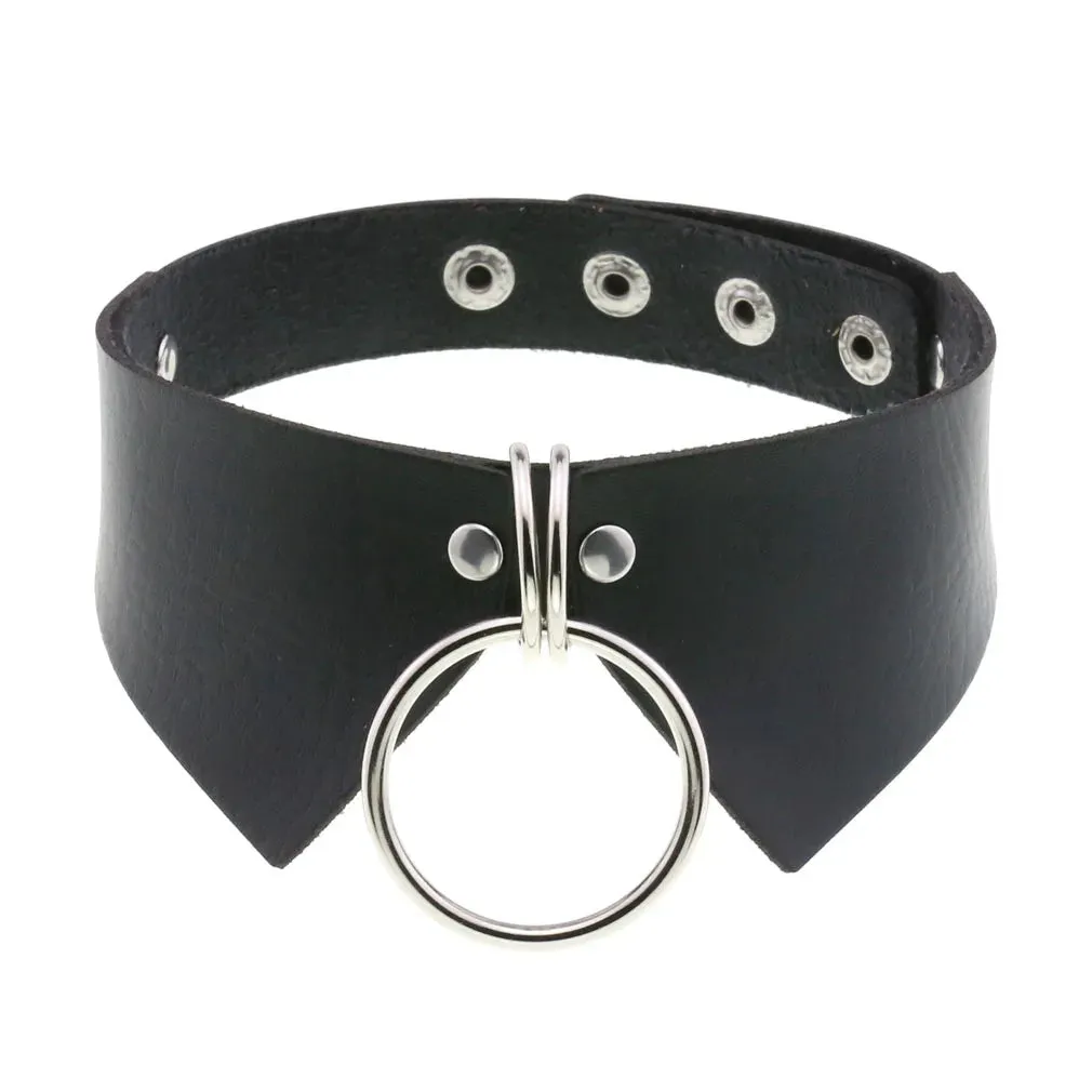 KMVEXO Leather Spiked Choker Collar Women Men Rivets Studded Chocker Chunky Necklace Goth Jewelry Metal Gothic Emo Accessories