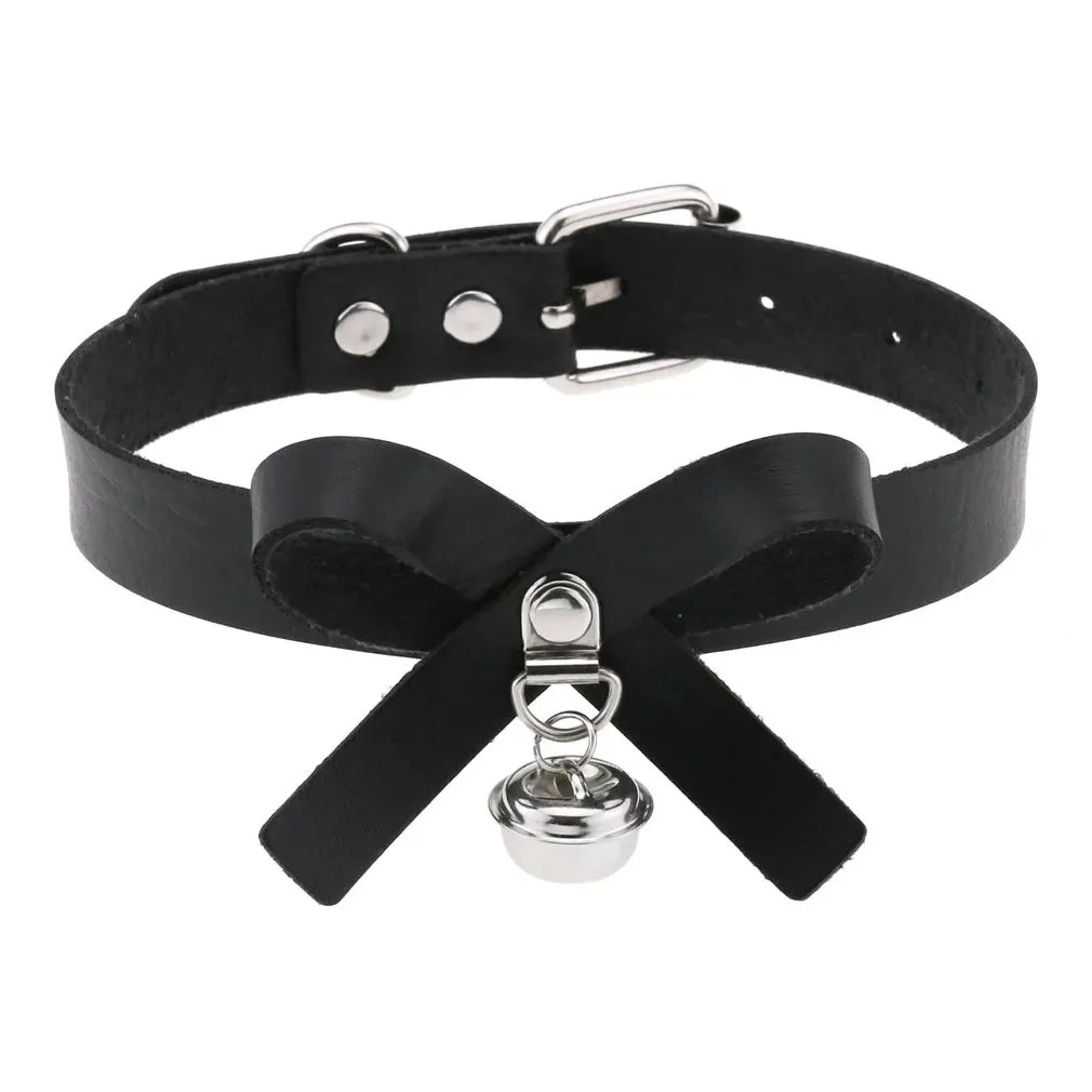 KMVEXO Leather Spiked Choker Collar Women Men Rivets Studded Chocker Chunky Necklace Goth Jewelry Metal Gothic Emo Accessories