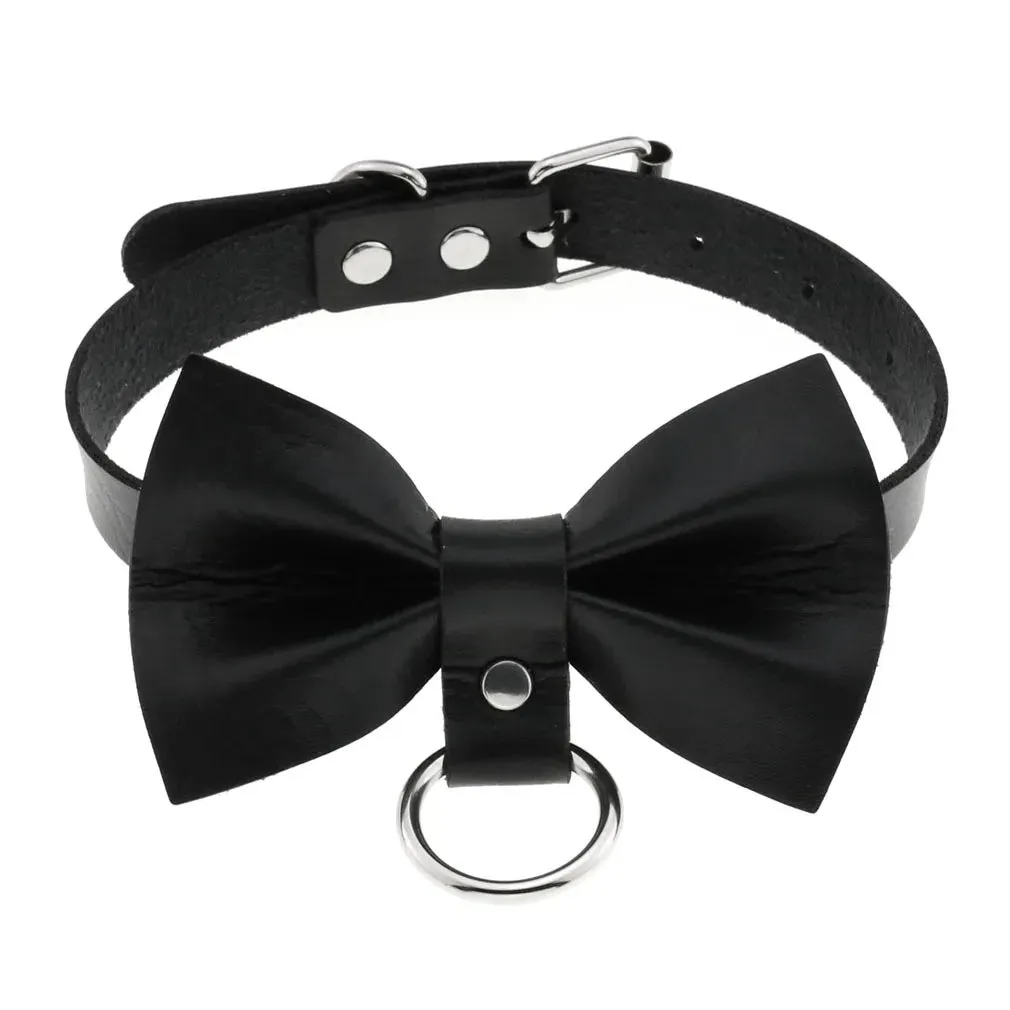 KMVEXO Leather Spiked Choker Collar Women Men Rivets Studded Chocker Chunky Necklace Goth Jewelry Metal Gothic Emo Accessories