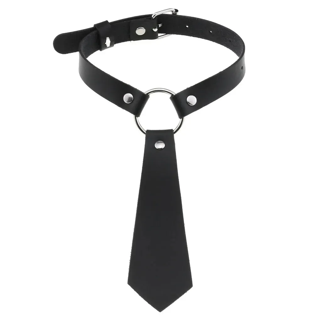 KMVEXO Leather Spiked Choker Collar Women Men Rivets Studded Chocker Chunky Necklace Goth Jewelry Metal Gothic Emo Accessories