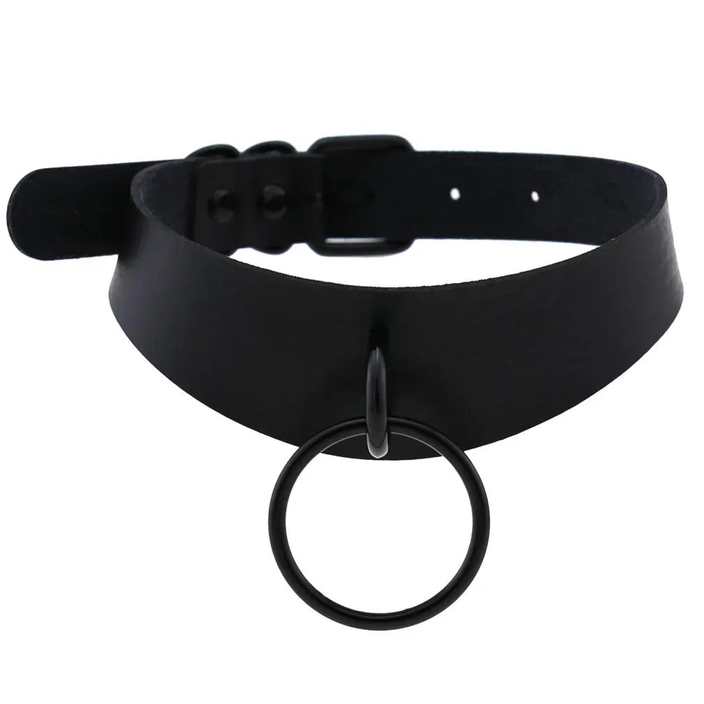 KMVEXO Leather Spiked Choker Collar Women Men Rivets Studded Chocker Chunky Necklace Goth Jewelry Metal Gothic Emo Accessories