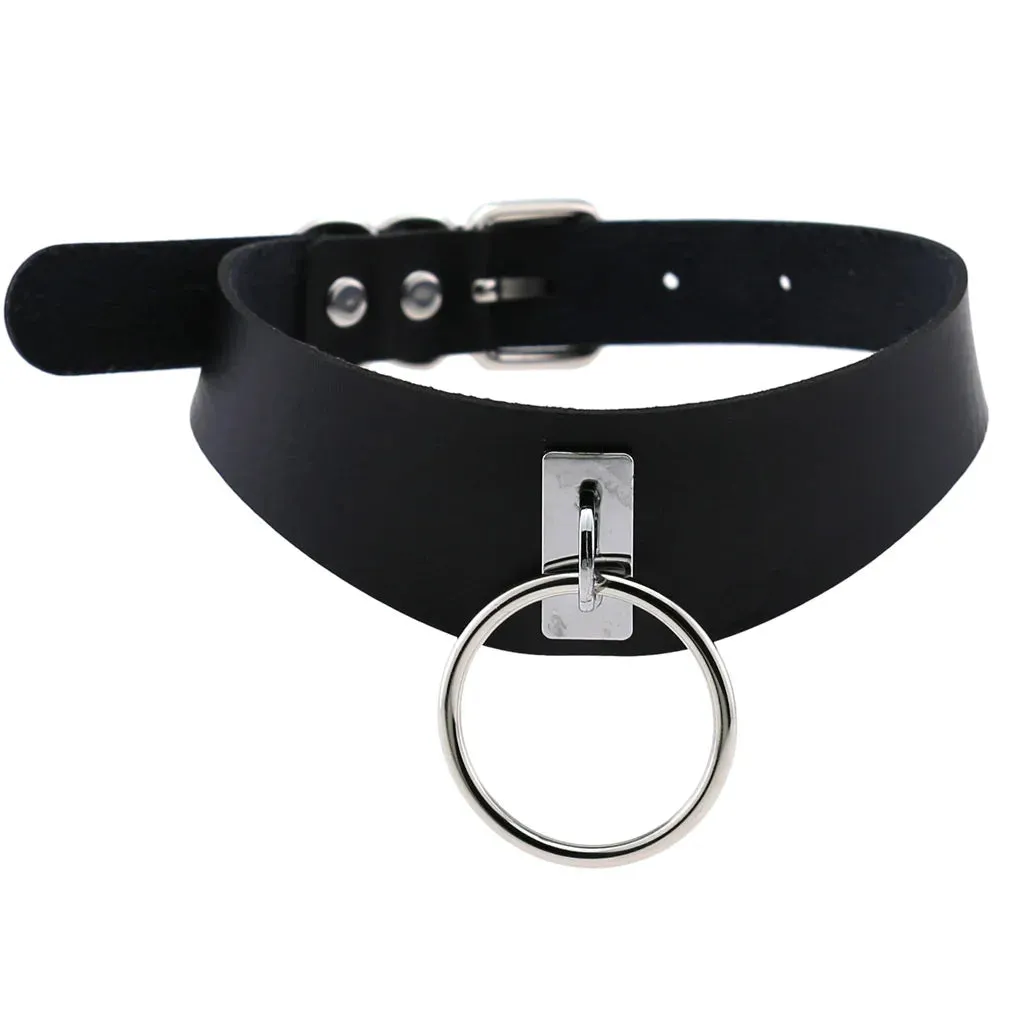 KMVEXO Leather Spiked Choker Collar Women Men Rivets Studded Chocker Chunky Necklace Goth Jewelry Metal Gothic Emo Accessories