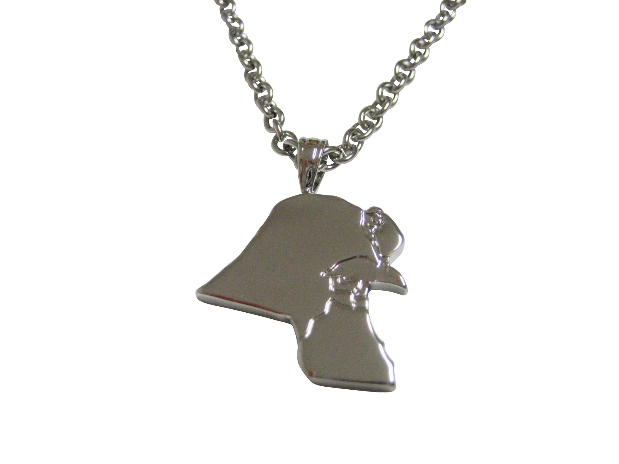Kuwait Map Shape Pendant Necklace