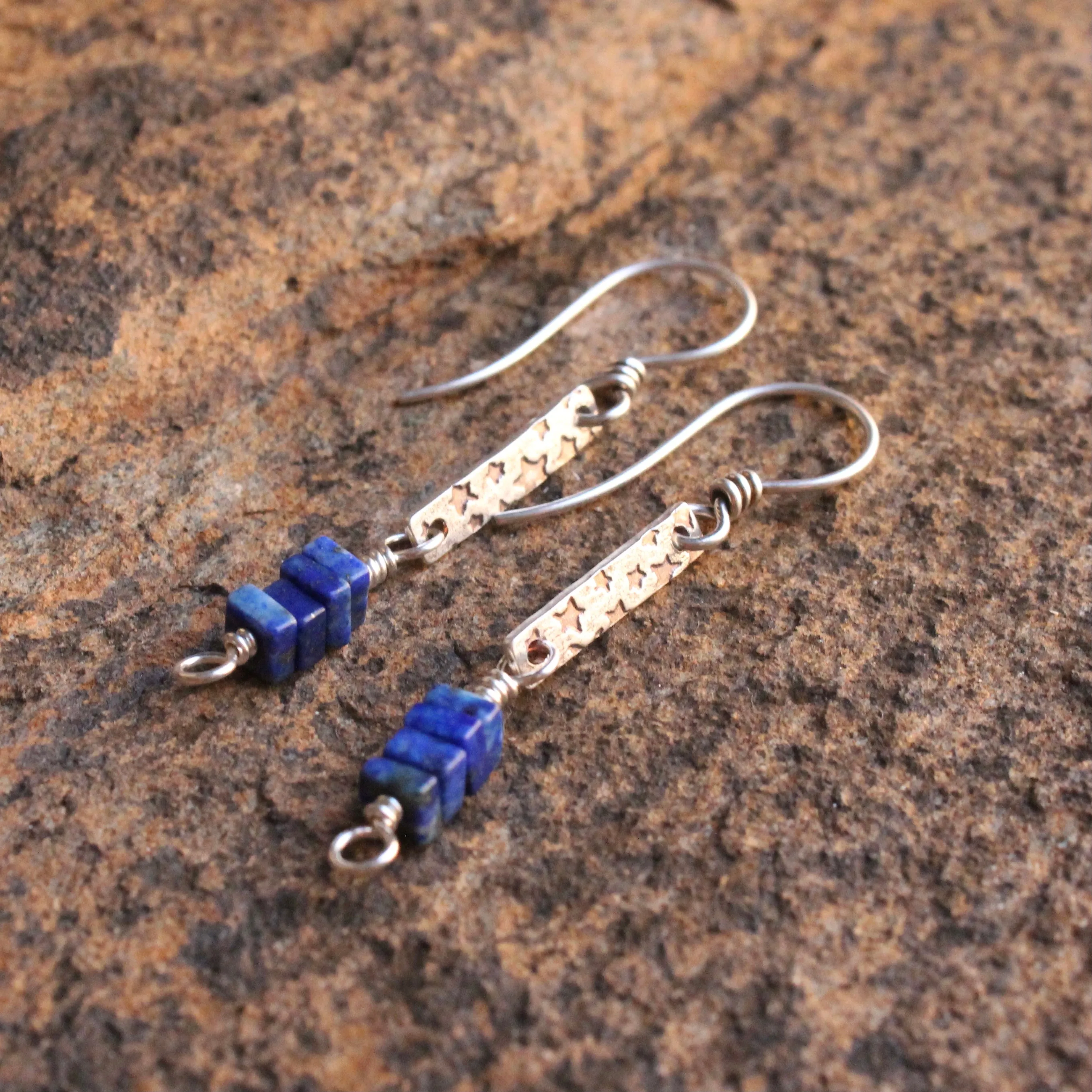 Lapis Sterling Silver Dangle Earrings