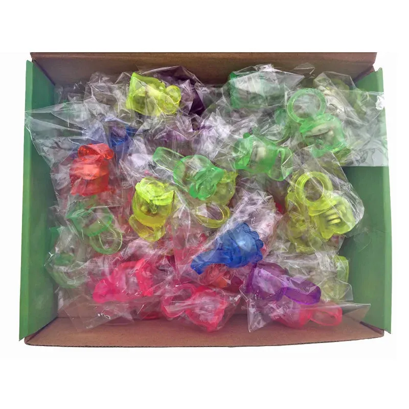 LED Light Jelly Finger Rose Rings