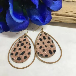 Leopard Teardrop Earrings