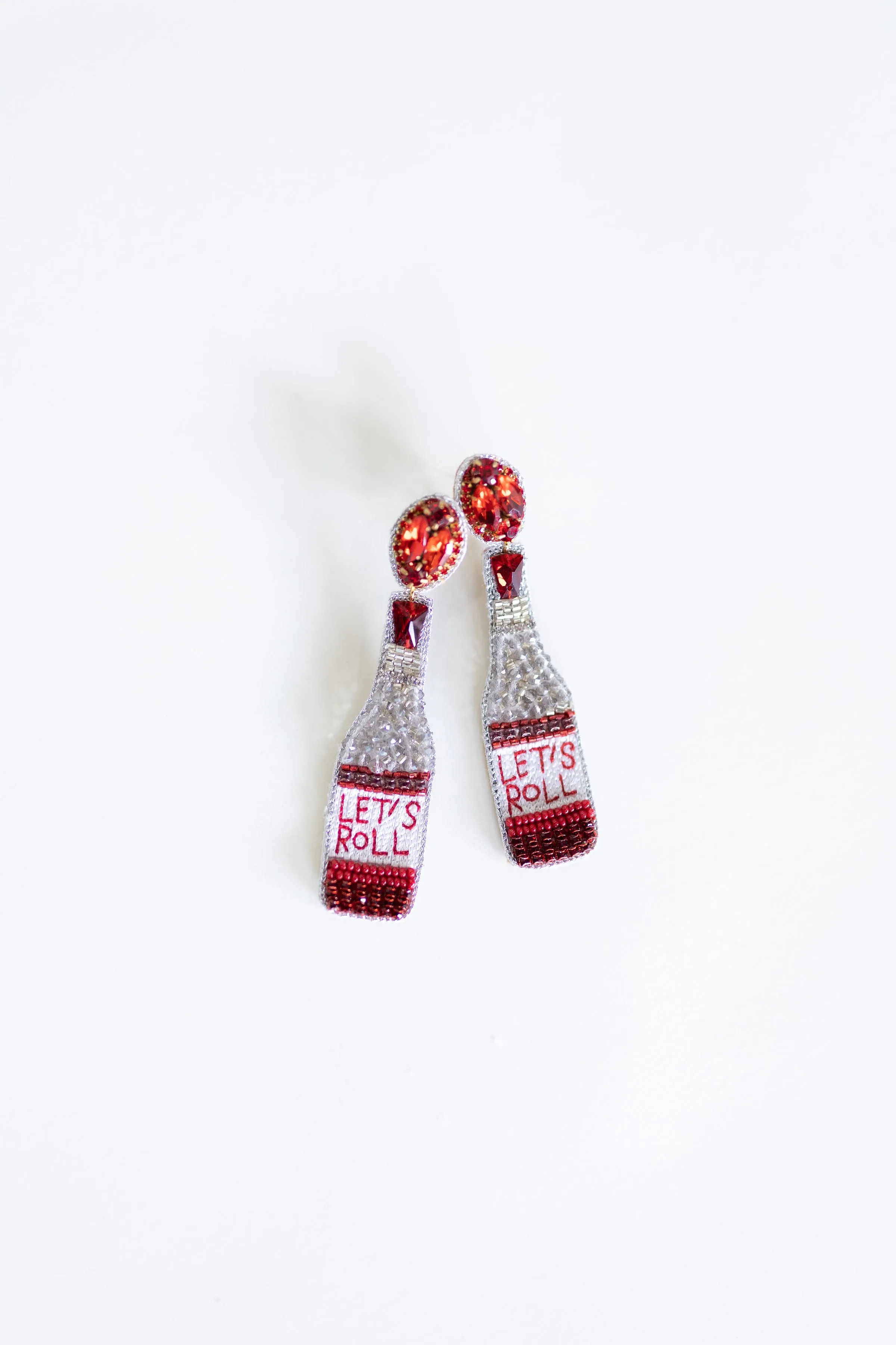 Let's Roll Bottle Beaded Earrings