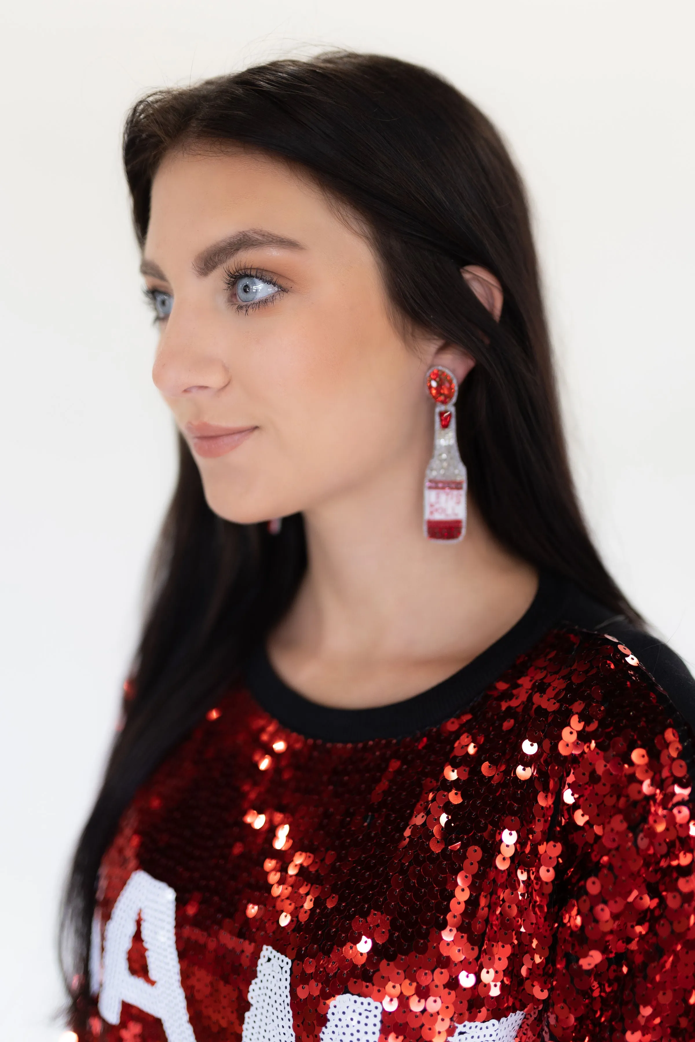 Let's Roll Bottle Beaded Earrings