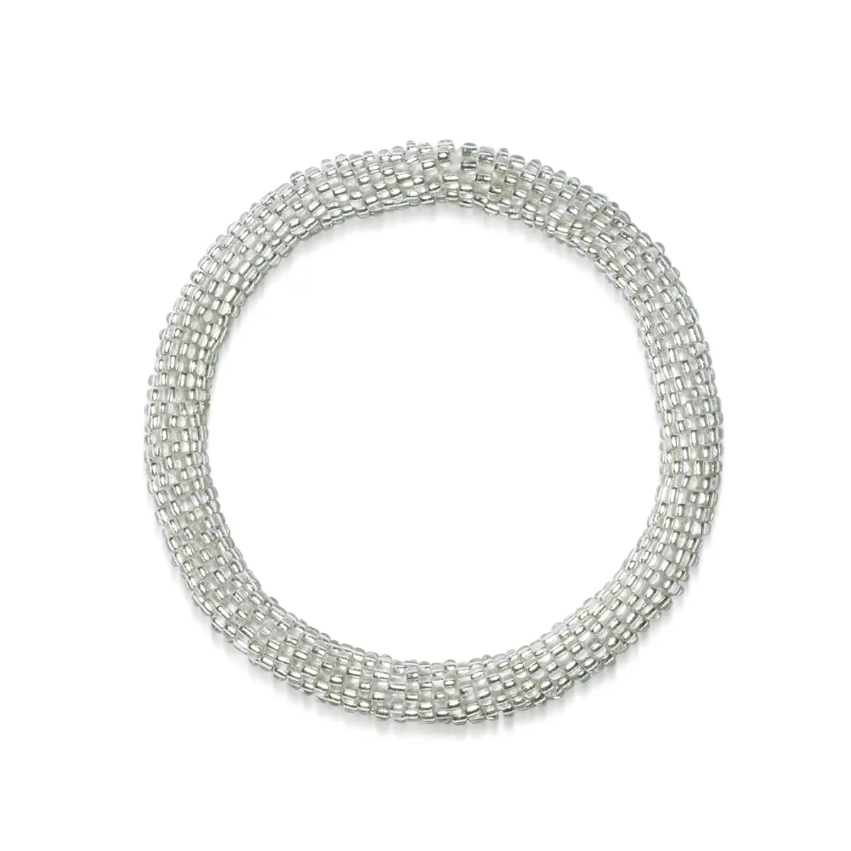 Light Clouds | Himalayan Glass Bead Bracelet