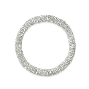 Light Clouds | Himalayan Glass Bead Bracelet