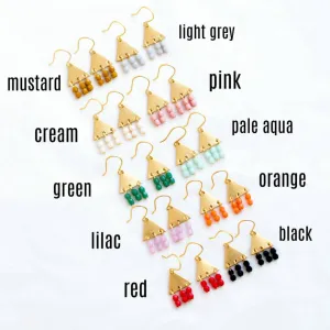 Light Grey Geometric Earrings