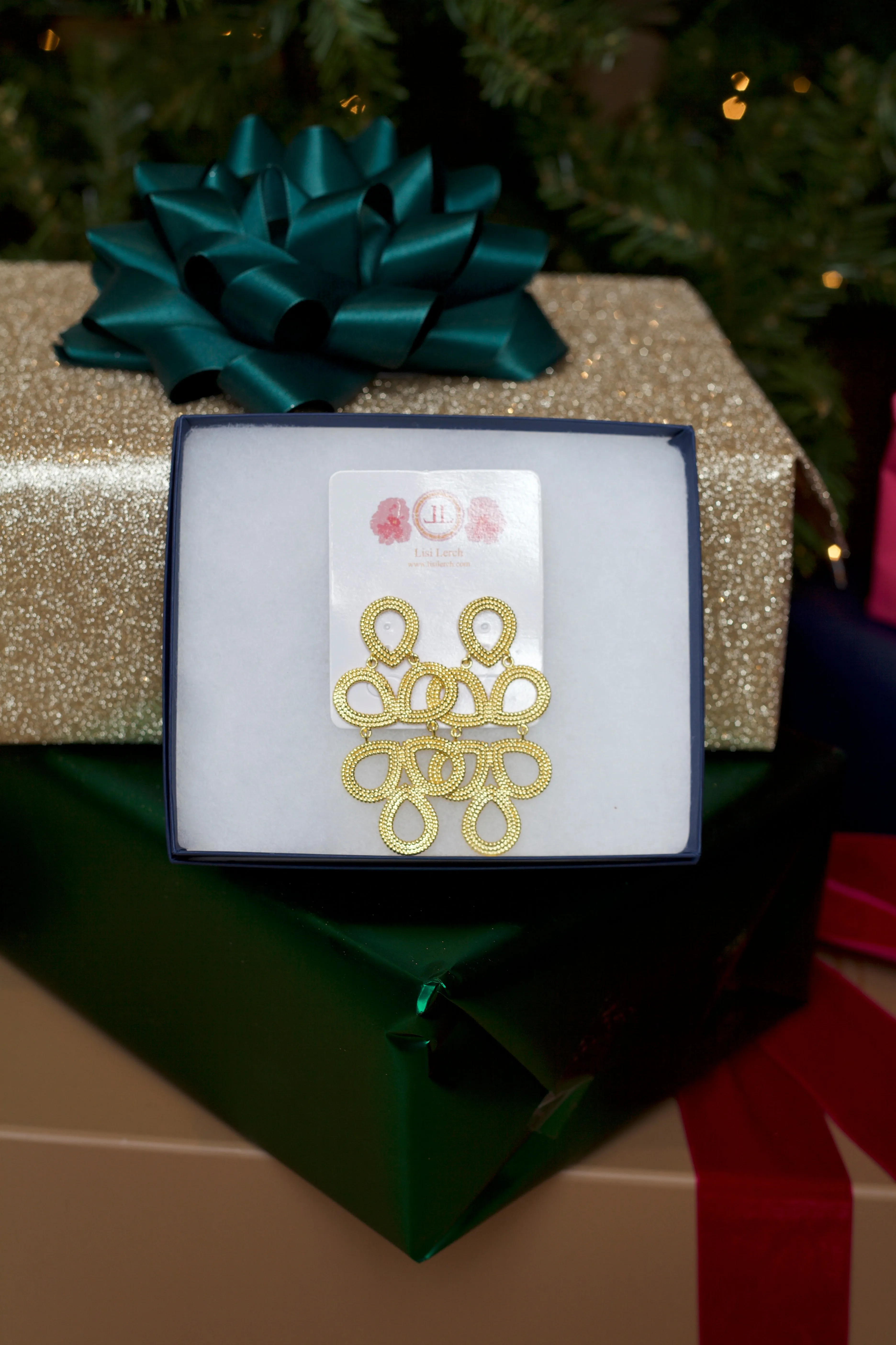 LISI LERCH GOLD STATEMENT EARRINGS