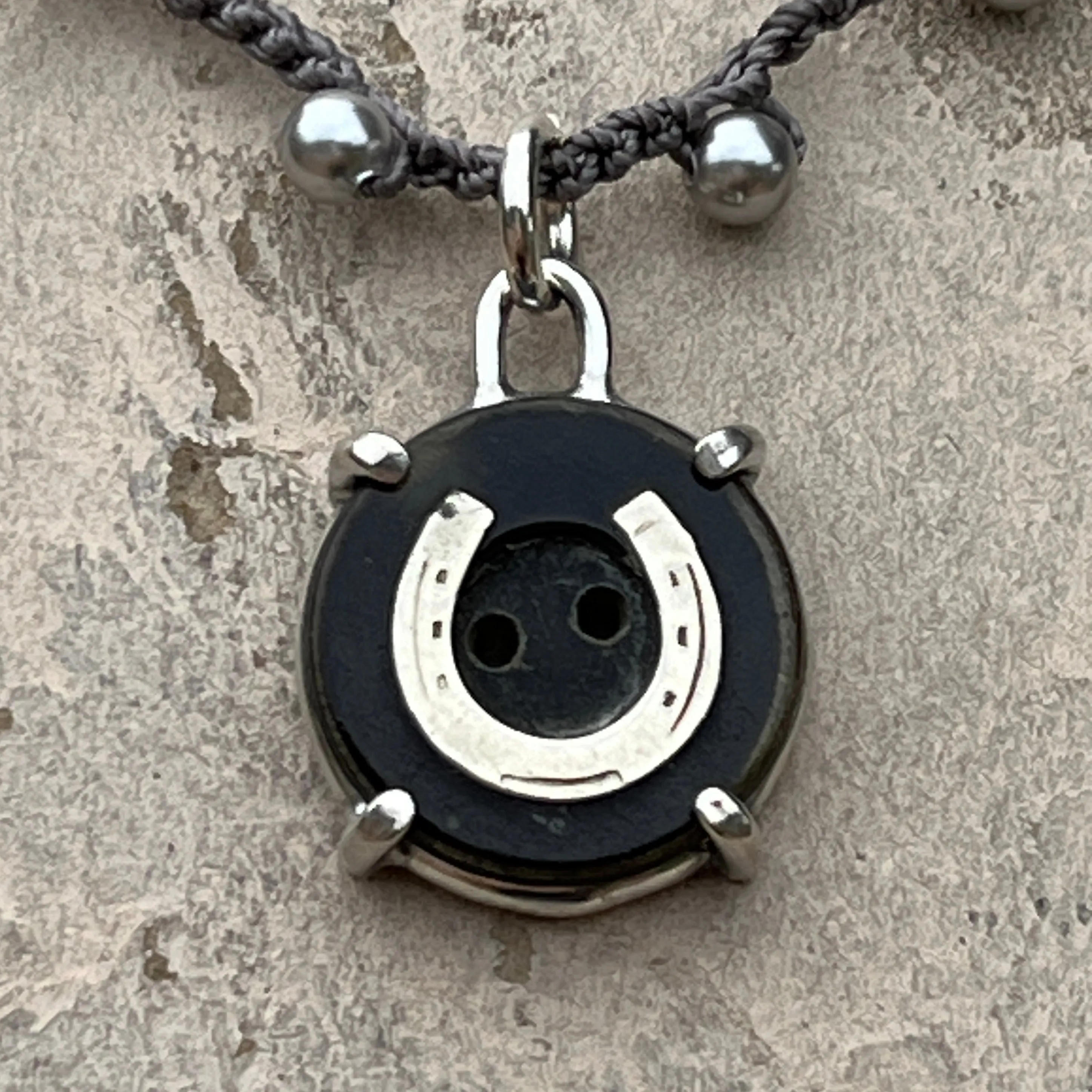 Little Lovely Antique Horseshoe Button Necklaces