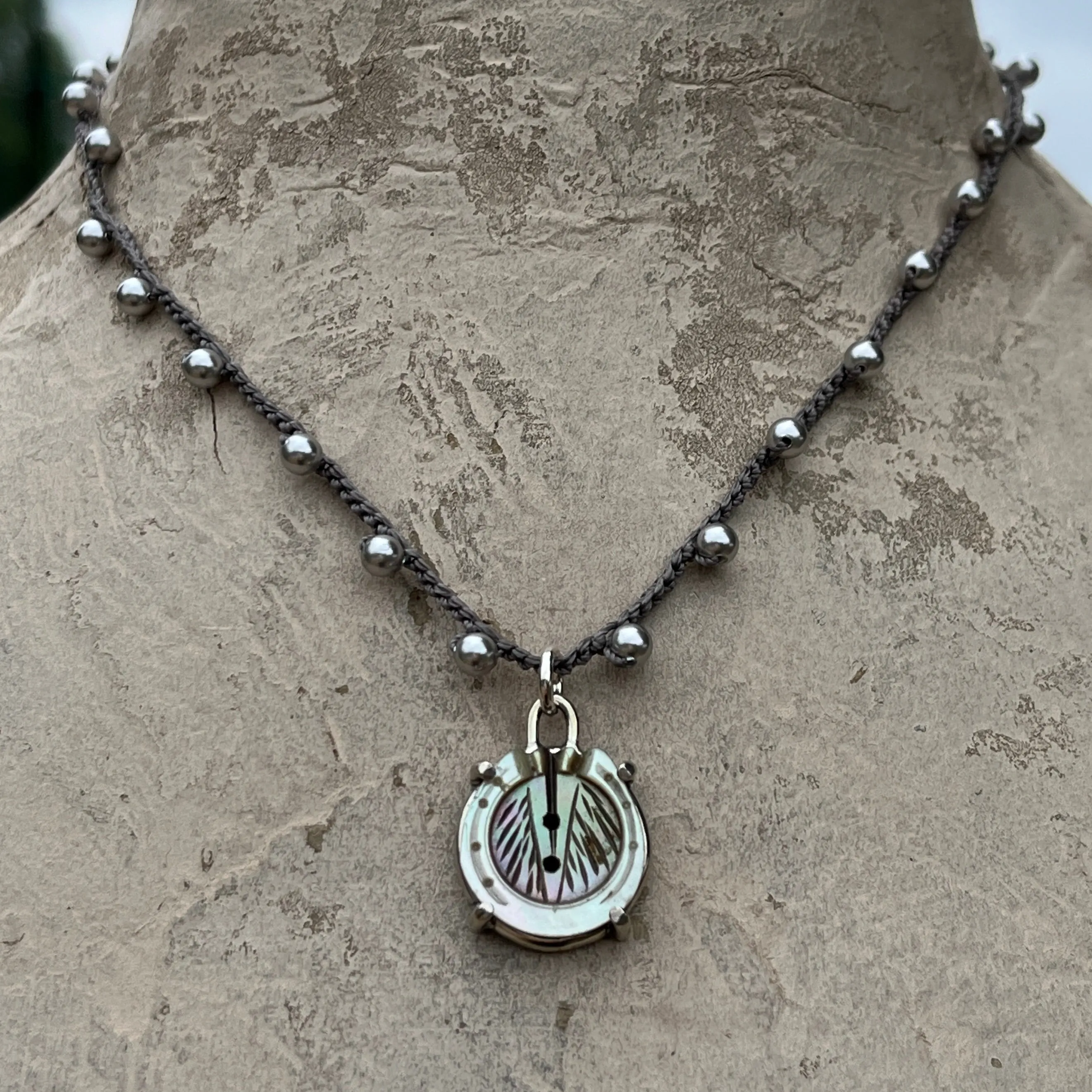Little Lovely Antique Horseshoe Button Necklaces