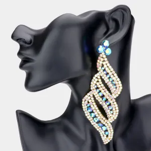 Long Blue Statement Earrings | Blue bolts | 528991