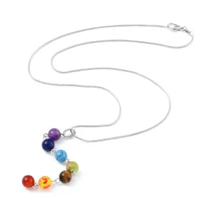Long Chakra Gemstone Necklace