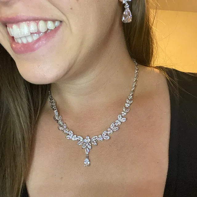 Long Statement Wedding Earrings - Kristina
