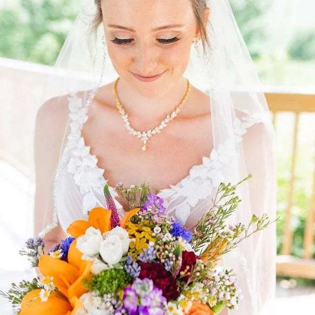 Long Statement Wedding Earrings - Kristina