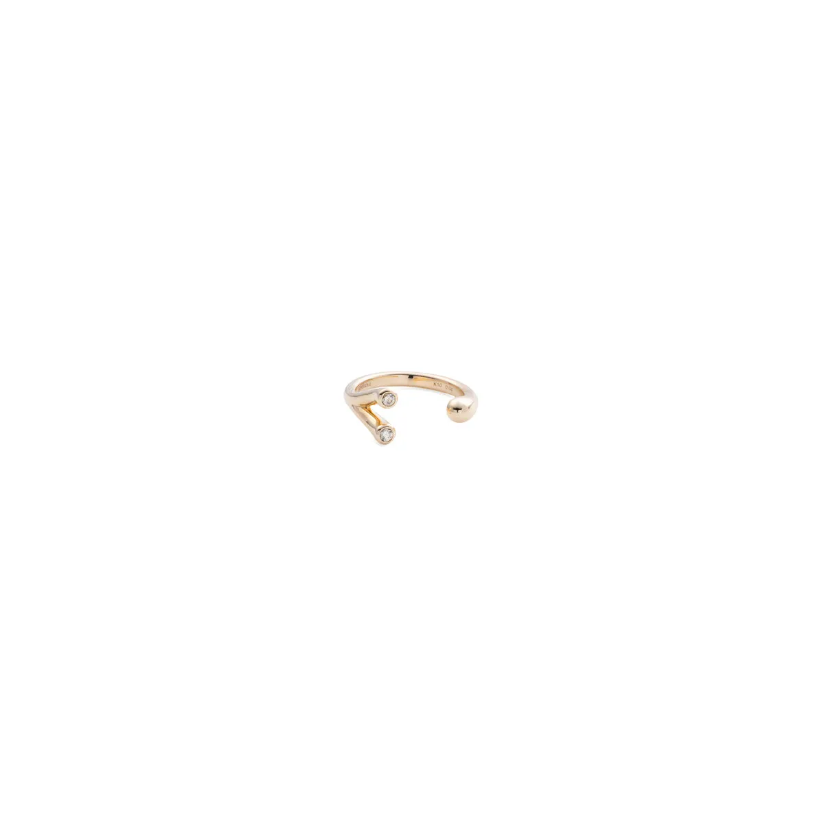 【Made-To-Order】 DROSERA Diamond pinky Cuff Ring